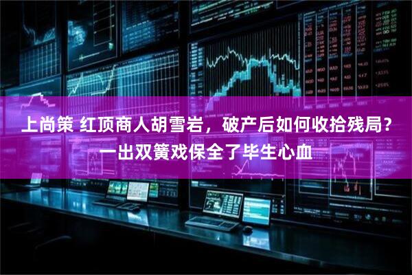 上尚策 红顶商人胡雪岩，破产后如何收拾残局？一出双簧戏保全了毕生心血